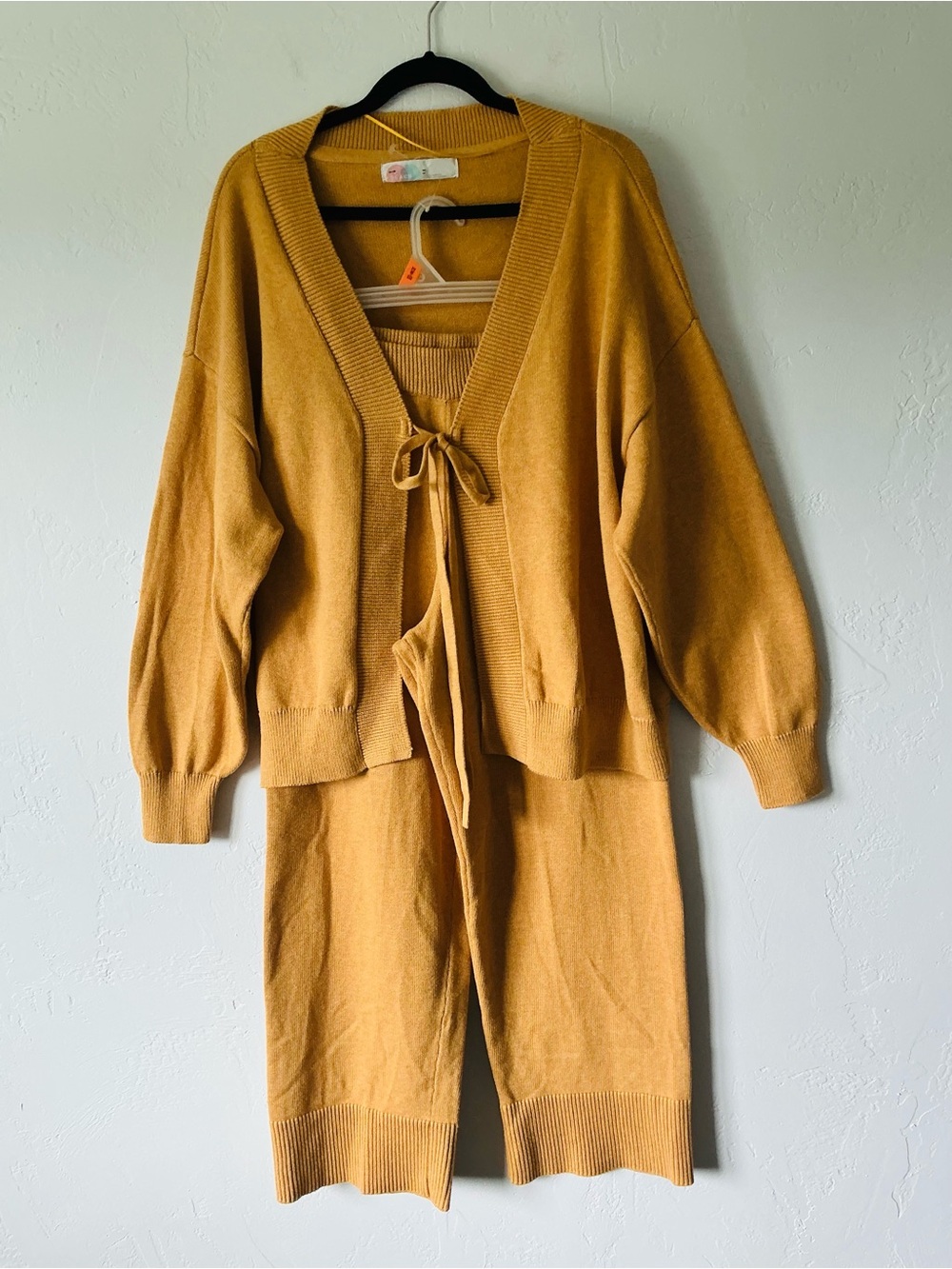 NWOT FP Beach Solar Sweater Set - Tie Front Cardigan & Pants